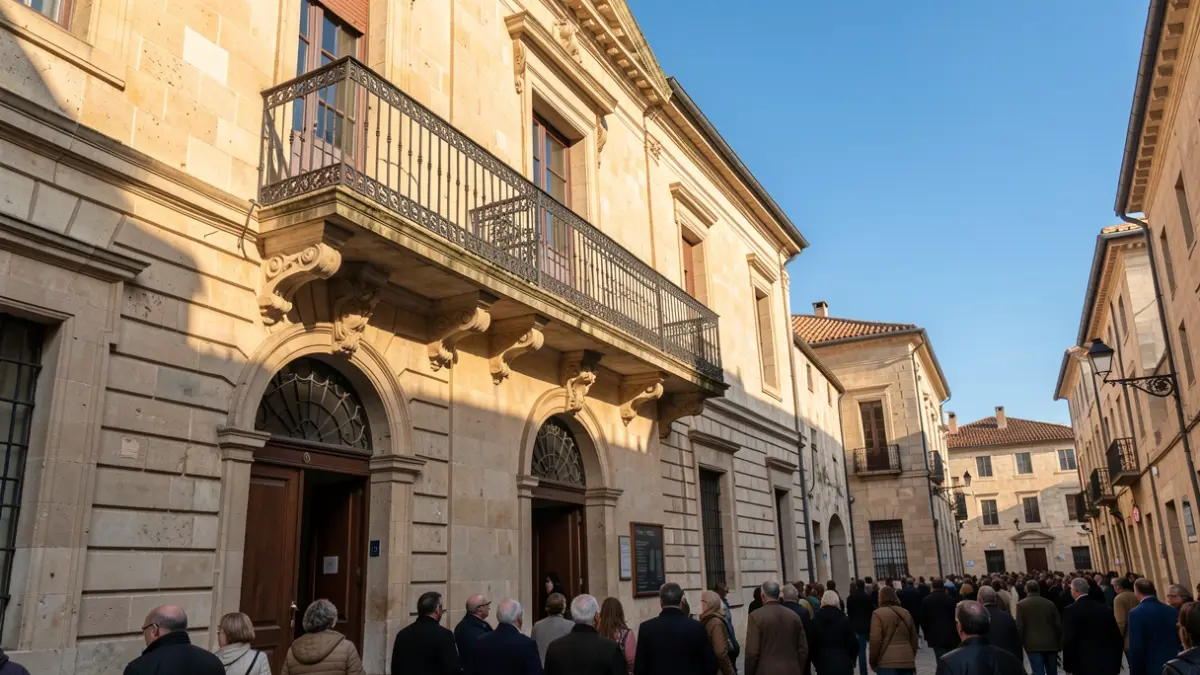 Fachada del Ayuntamiento de Getafe en un día soleado.