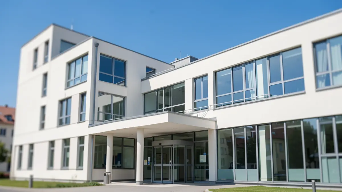 Generic image of a modern public hospital.