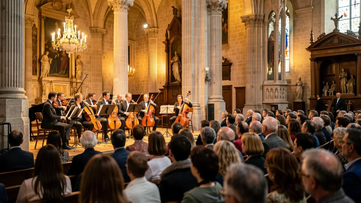 Generic image of a classical music concert in a historic interior.