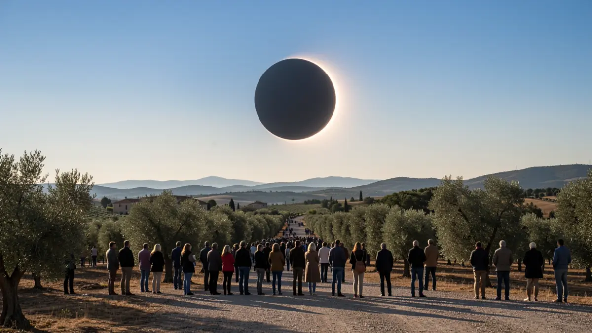 Generic image of a solar eclipse over an open landscape.