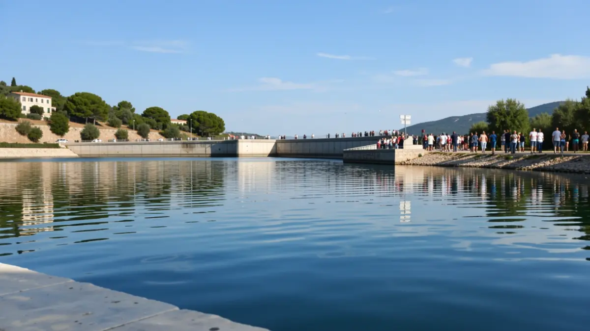 Generic image of a water reservoir in the Community of Madrid.