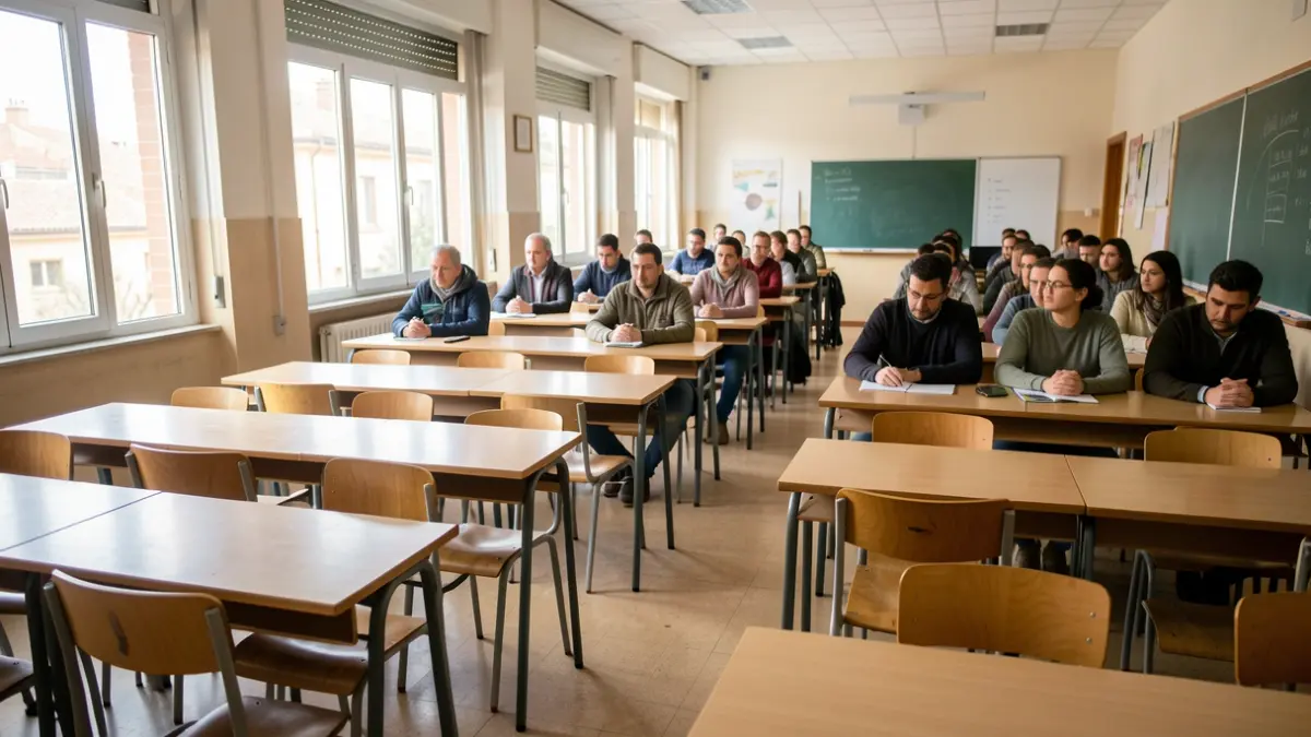 Imagen genérica de un aula escolar vacía en Madrid.