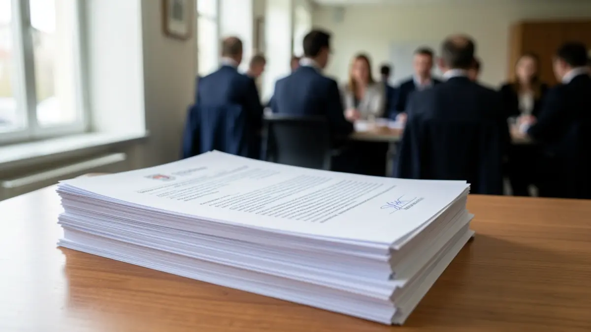 Generic image of administrative documents in an office.
