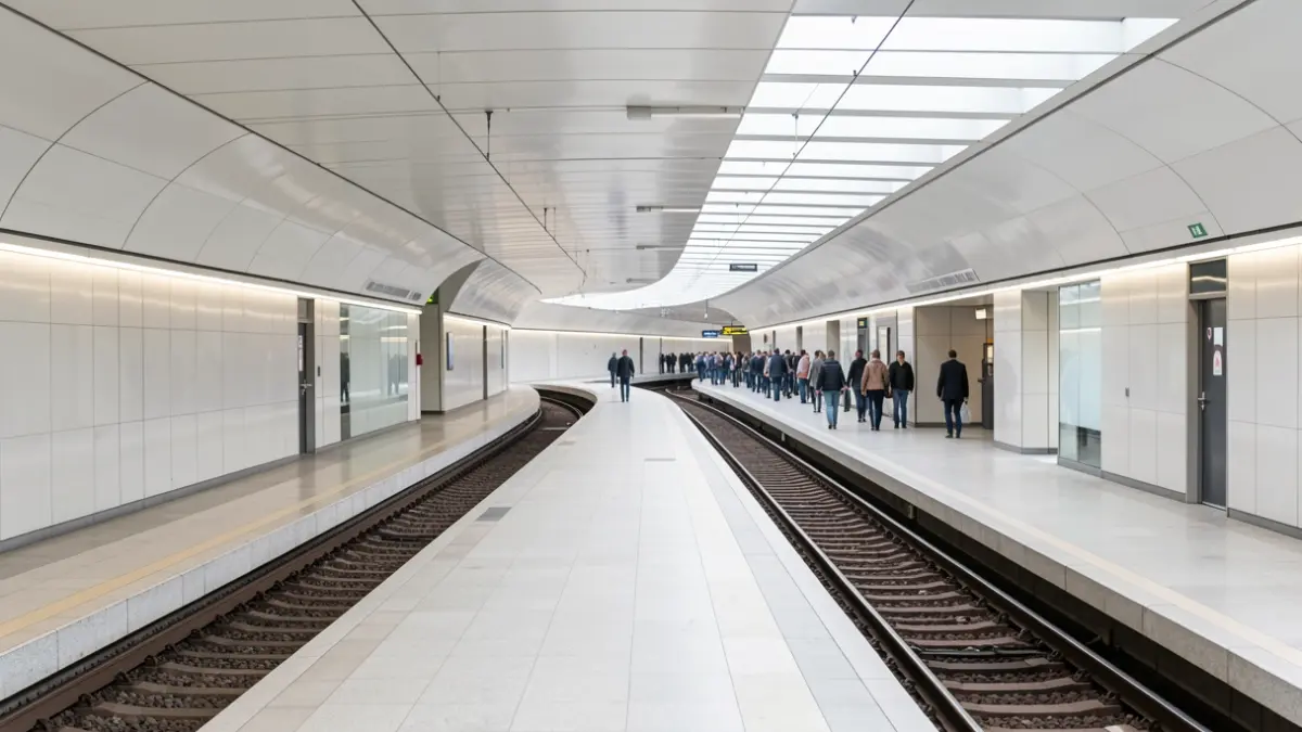Generic image of an empty Metro de Madrid station.