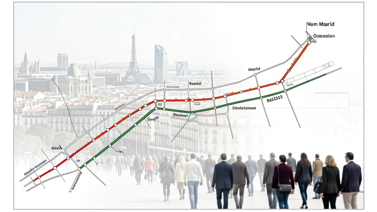 Plano de la ampliación de la Línea 11 de Metro de Madrid con nuevas estaciones y trazado.