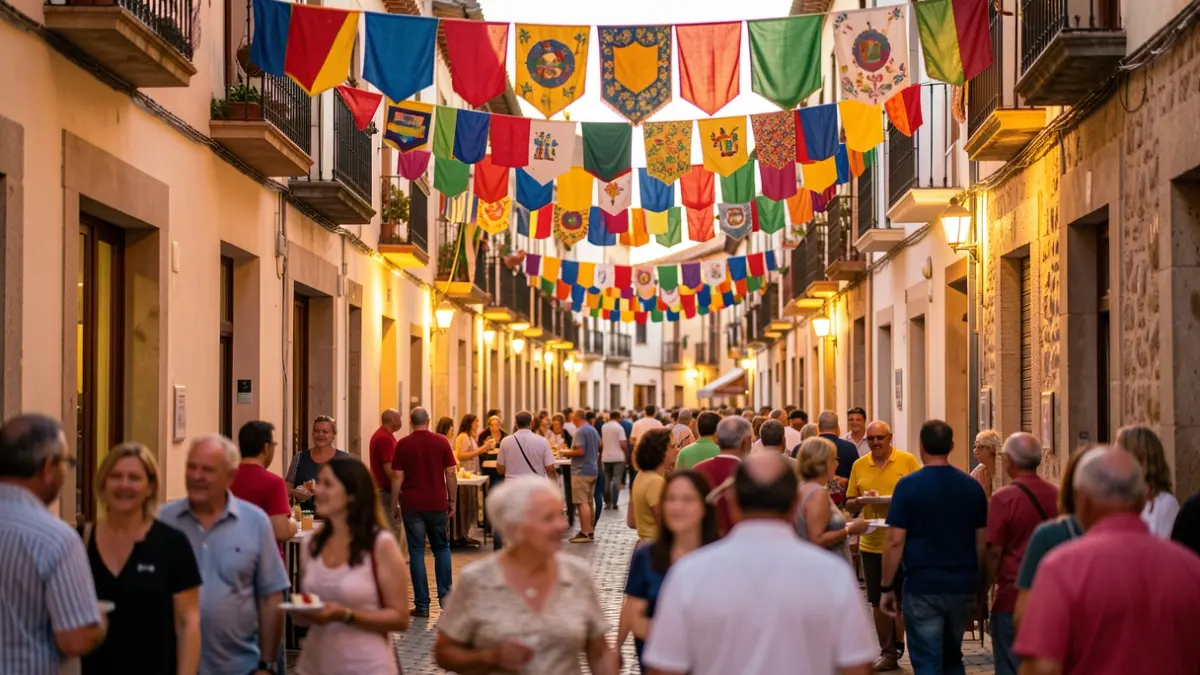 Imagen genérica de unas fiestas de barrio con ambiente festivo y colorido.
