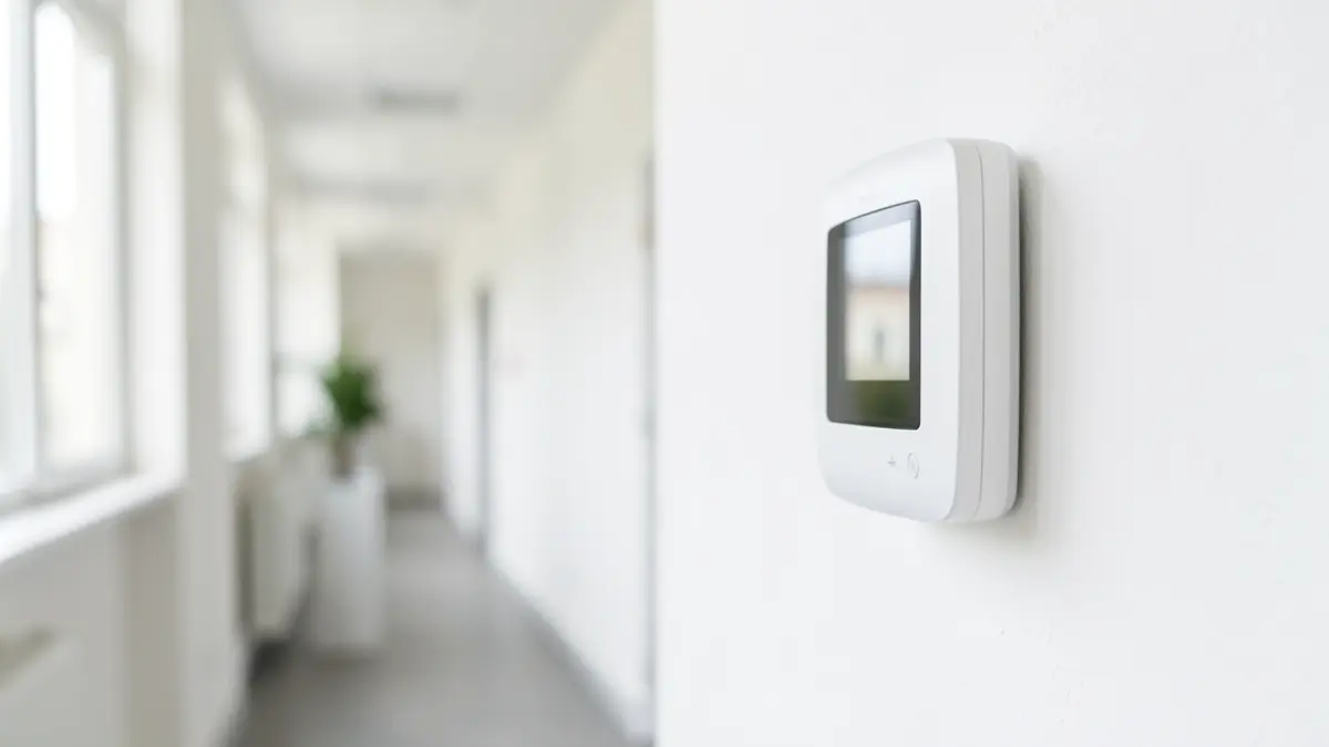 Generic image of a thermostat in an administrative office.
