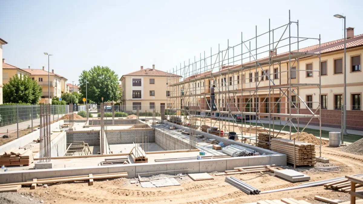 Expansion works at the Hispanidad public school in Rivas Vaciamadrid.
