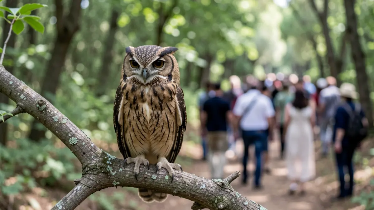 Generic image of a little owl in its natural habitat.