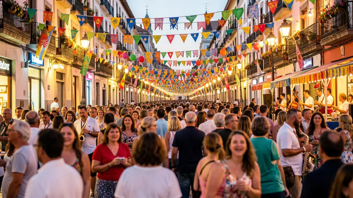 Imagen genérica de una fiesta popular en Madrid con ambiente festivo.