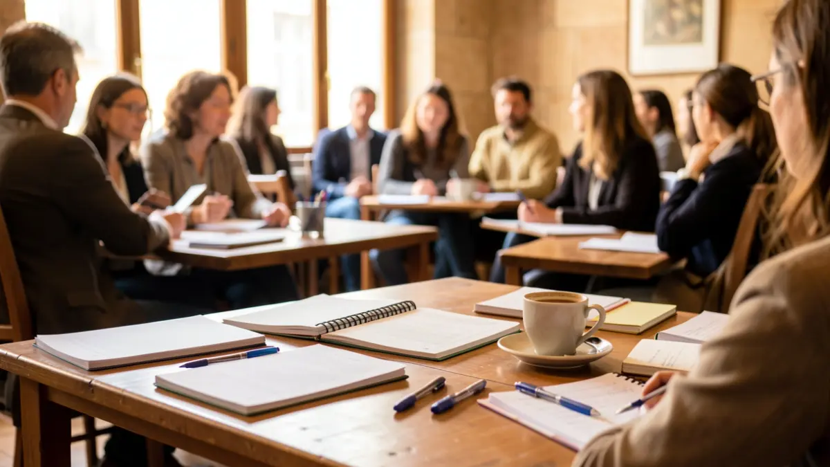 Imagen genérica de un taller sobre gestión de emociones y autocuidado en Madrid.
