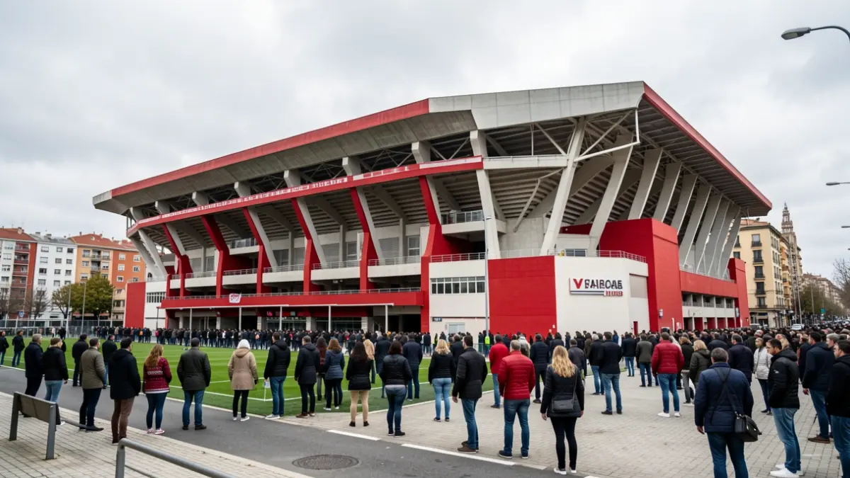 Imagen del Estadio de Vallecas en Madrid.