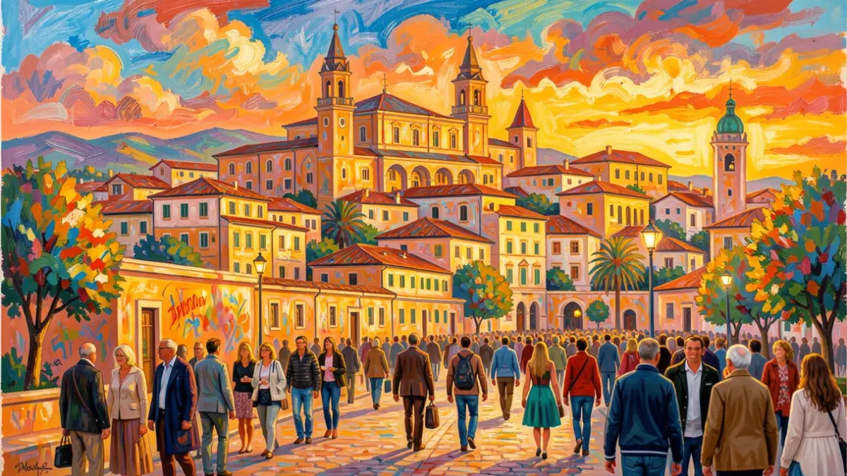 Generic image of an artistic painting evoking creativity and an urban environment.