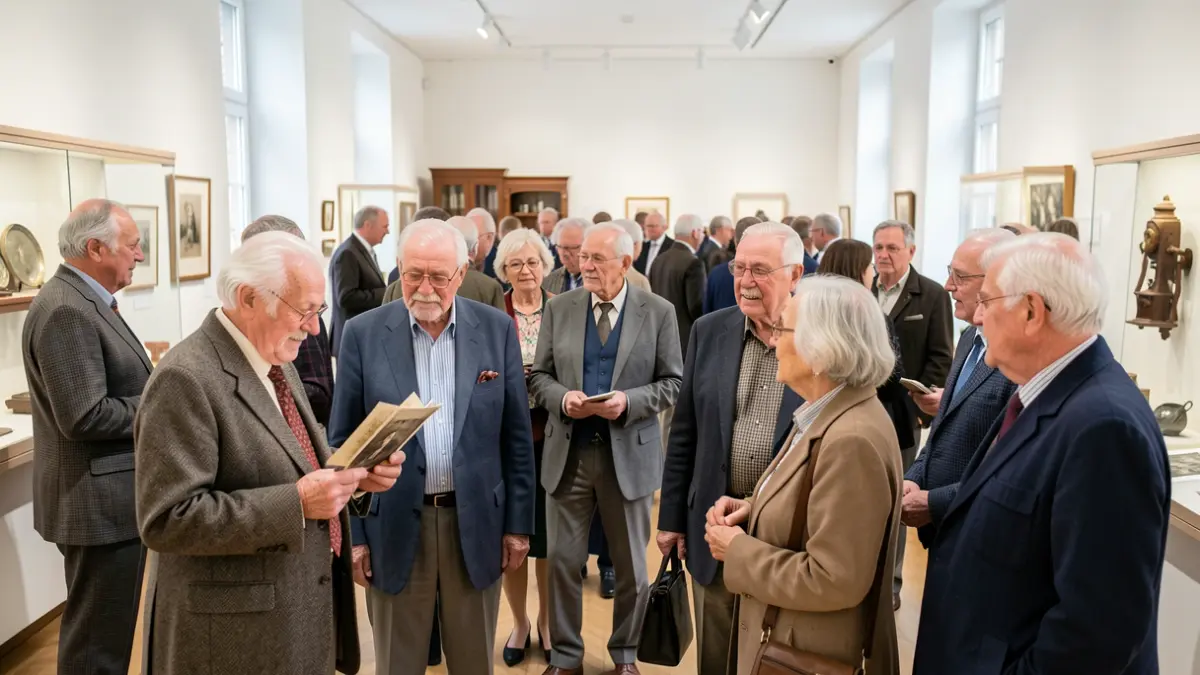 Generic image of elderly people in an exhibition about longevity.