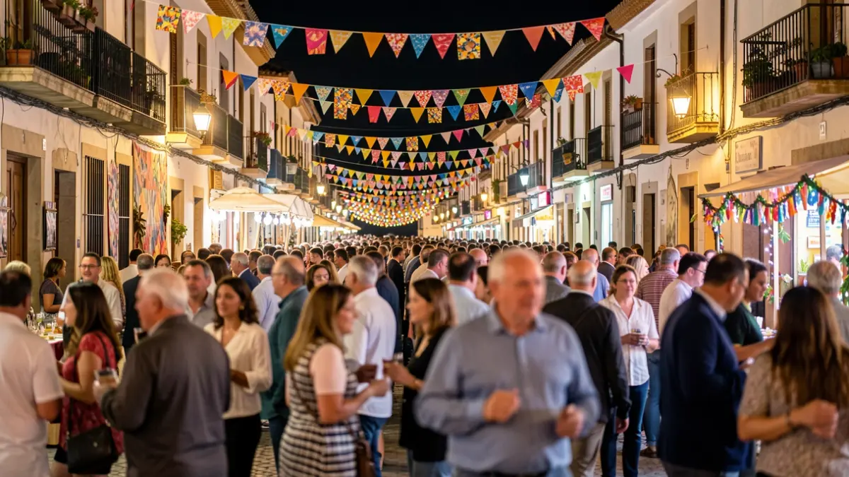 Imagen genérica de una celebración festiva en una localidad española con ambiente de fiesta.