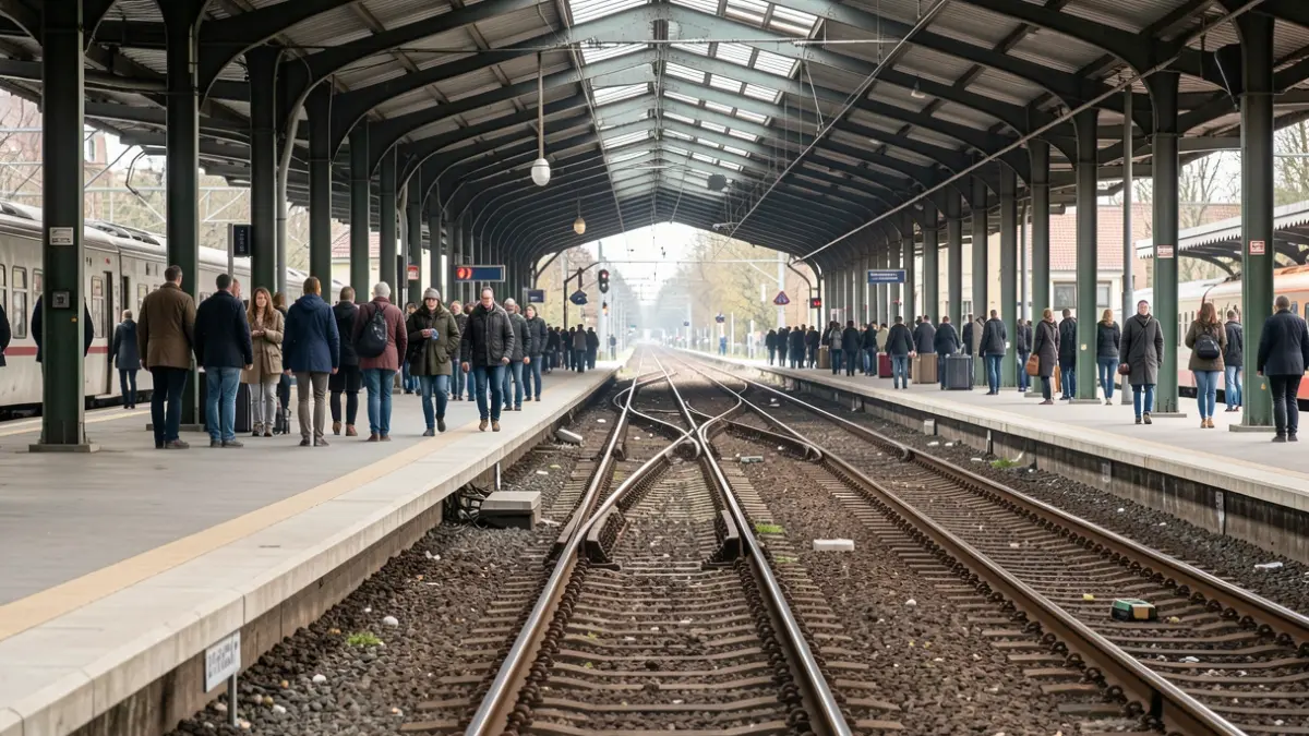 Generic image of a train station with empty platforms.