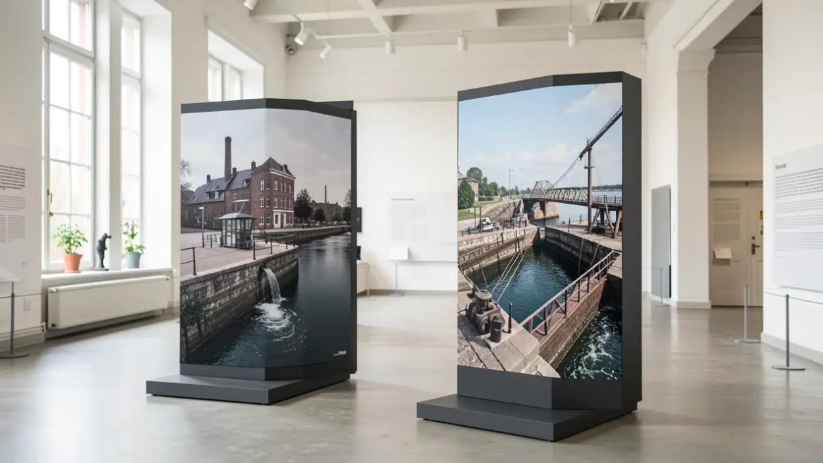 Photographic exhibition on the history of Canal de Isabel II in Madrid.
