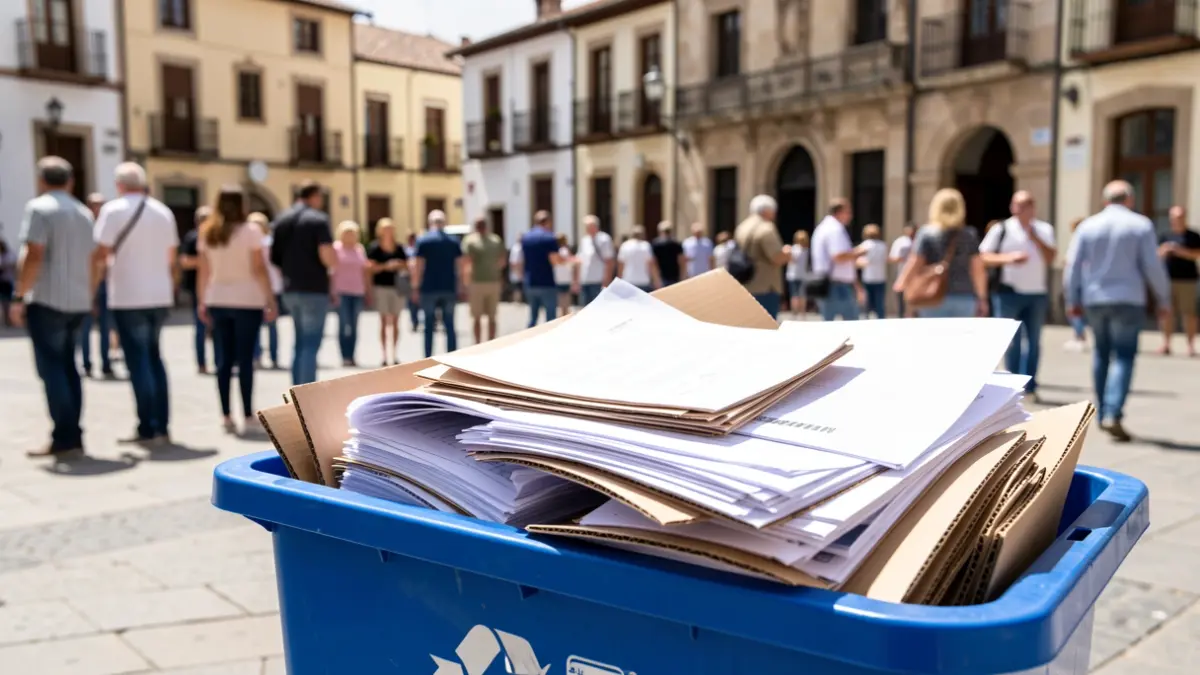 Generic image of a paper and cardboard recycling bin.