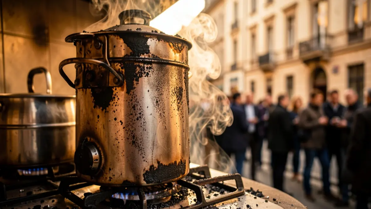 Imagen genérica de los restos de un incendio en una cocina.