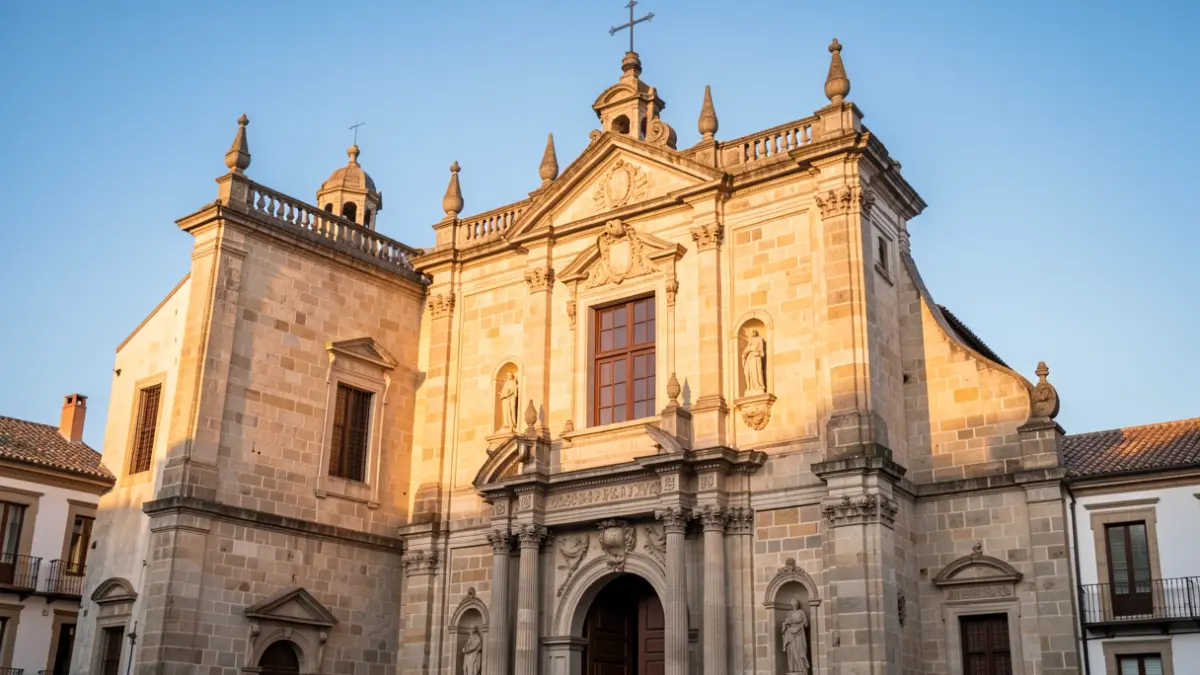 Facade of the Virgen de la Paloma church in Madrid during the celebration.