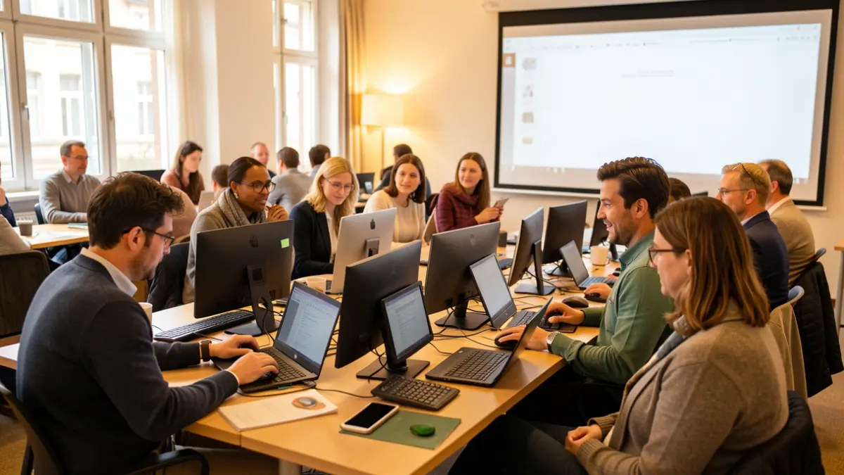Generic image of people participating in a technology workshop.