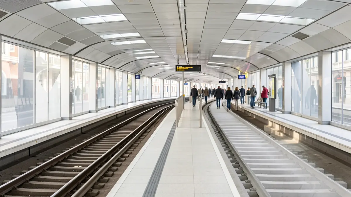 Imagen genérica de un andén de metro vacío en Madrid.