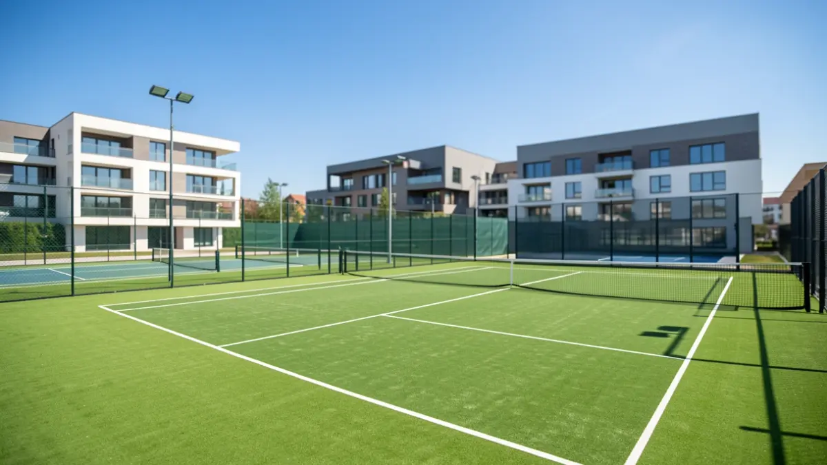 Renovated tennis courts and new pickleball court in Tres Cantos.