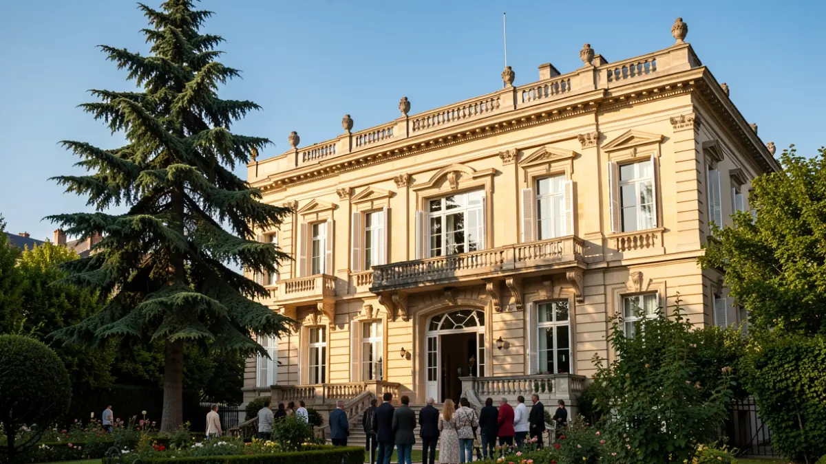 Fachada de la antigua residencia Velintonia, futura Casa de la Poesía, con su jardín histórico.