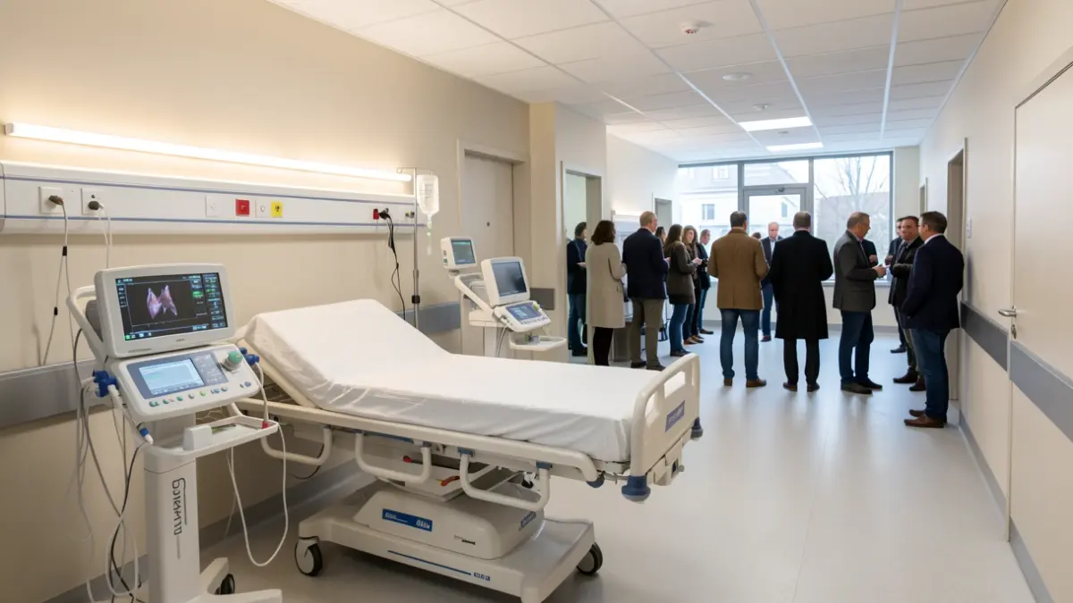 Image of a renovated delivery room at the Fuenlabrada University Hospital.
