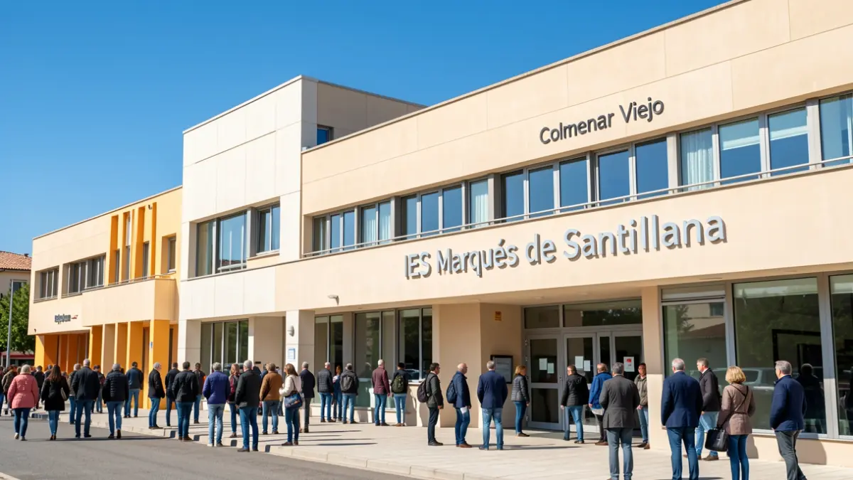 Fachada del Instituto Marqués de Santillana en Colmenar Viejo.