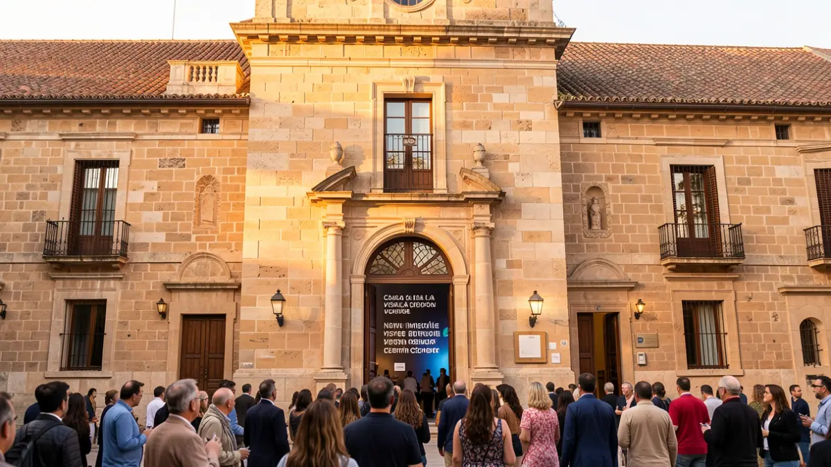 Facade of the Casa de la Entrevista in Alcalá de Henares, home to the new Immersive Visitor Reception Center.