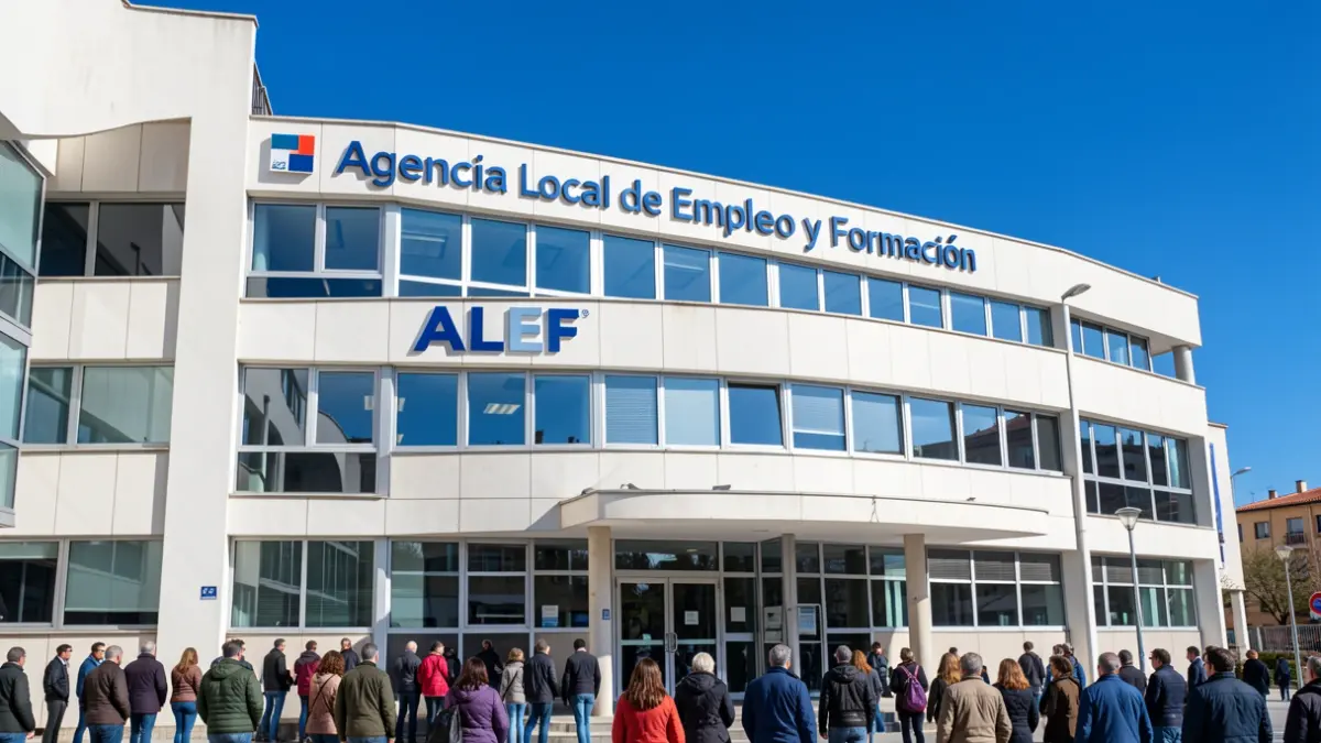 Fachada del edificio de la Agencia Local de Empleo y Formación (ALEF) en Getafe.