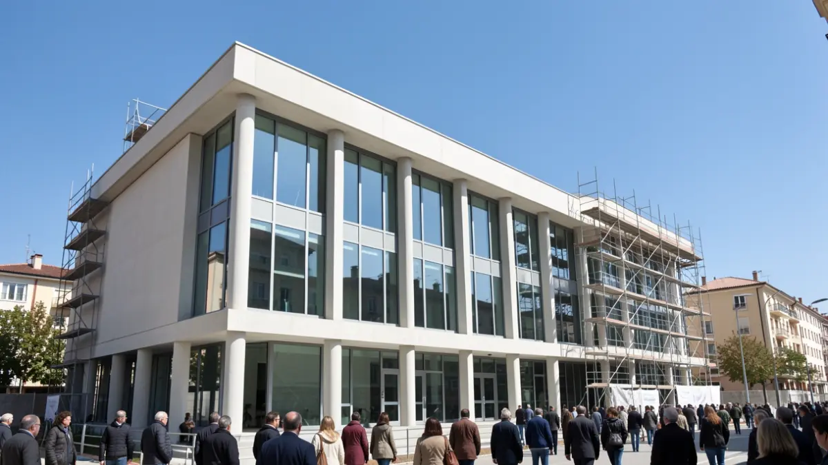 Image of a new public institute under construction in Aranjuez.