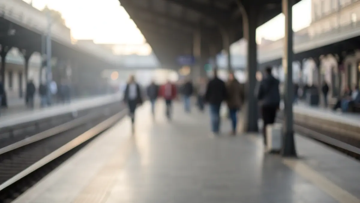 Generic image of a Cercanías Madrid platform with tracks in the background.