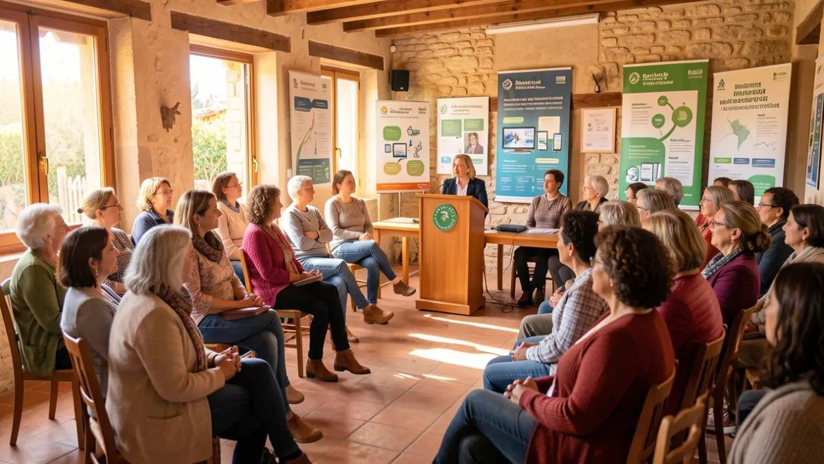 Image of women in a rural training program in the Community of Madrid.