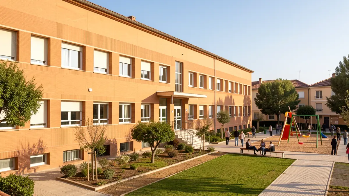 Imagen genérica de un colegio público en Ciempozuelos durante la tarde.