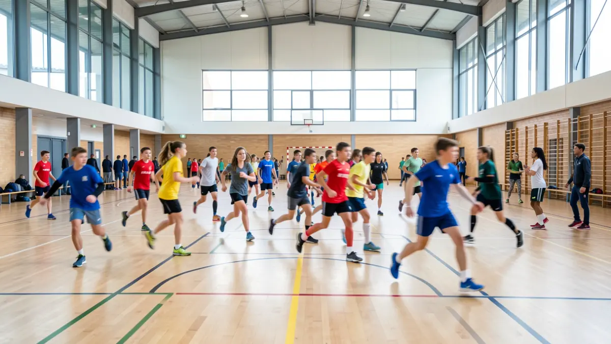 Imagen genérica de jóvenes deportistas participando en actividades deportivas en Madrid.