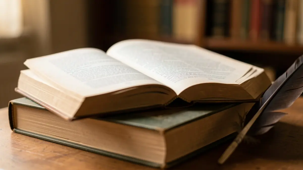 Generic image of books and a quill pen.