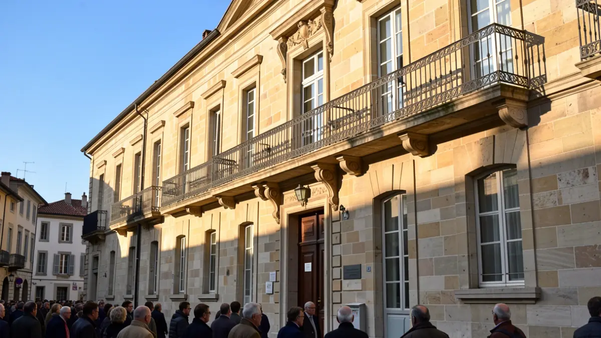 Fachada del edificio del Ayuntamiento de El Molar bajo la luz del sol.