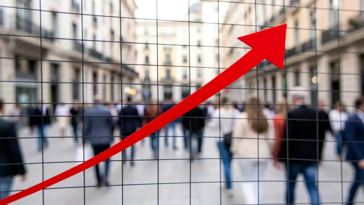 Generic graph showing a slight increase in the unemployment rate.