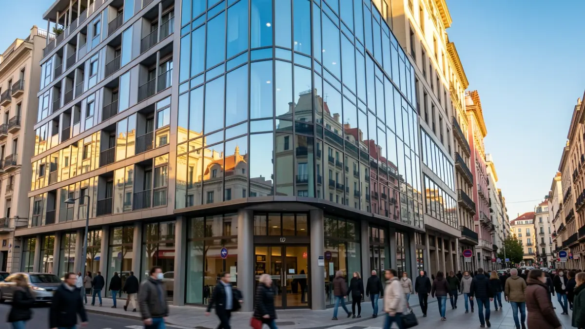 Imagen genérica de un edificio hotelero en un entorno urbano.