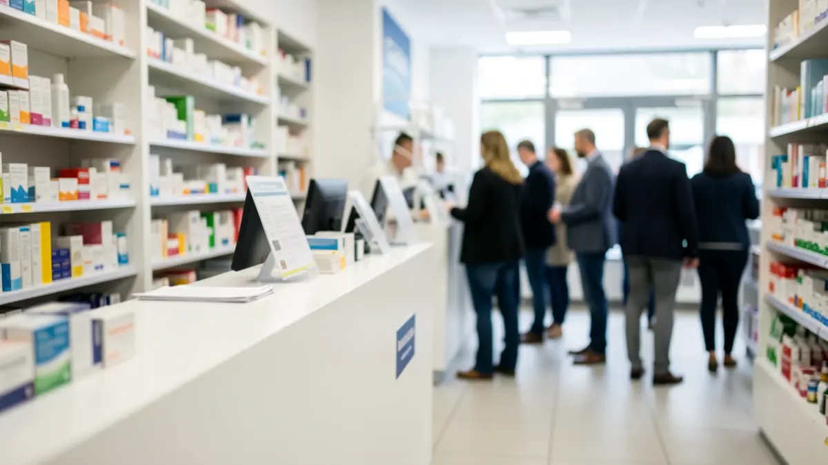 Imagen genérica de un mostrador de farmacia.