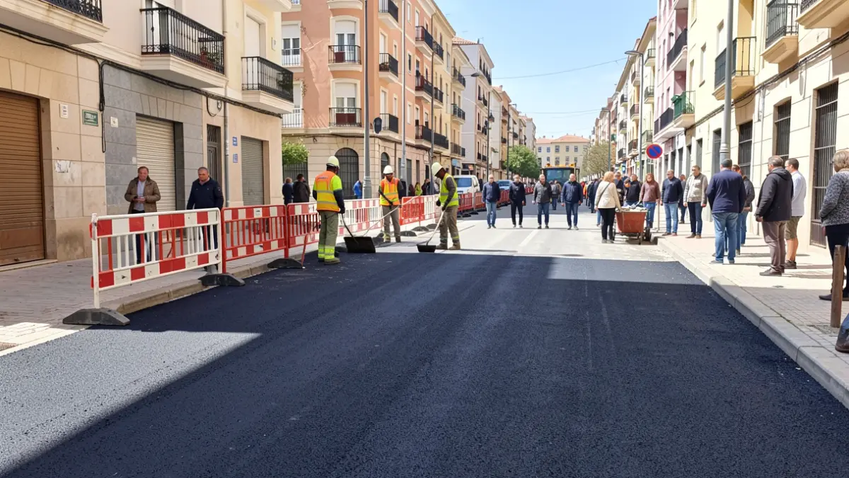 Generic image of asphalt renovation work on a residential street.