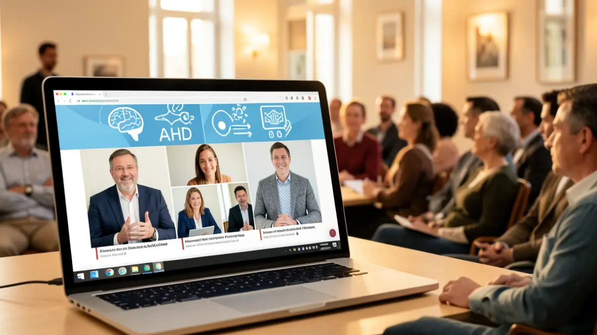 Generic image of an online training session for families.