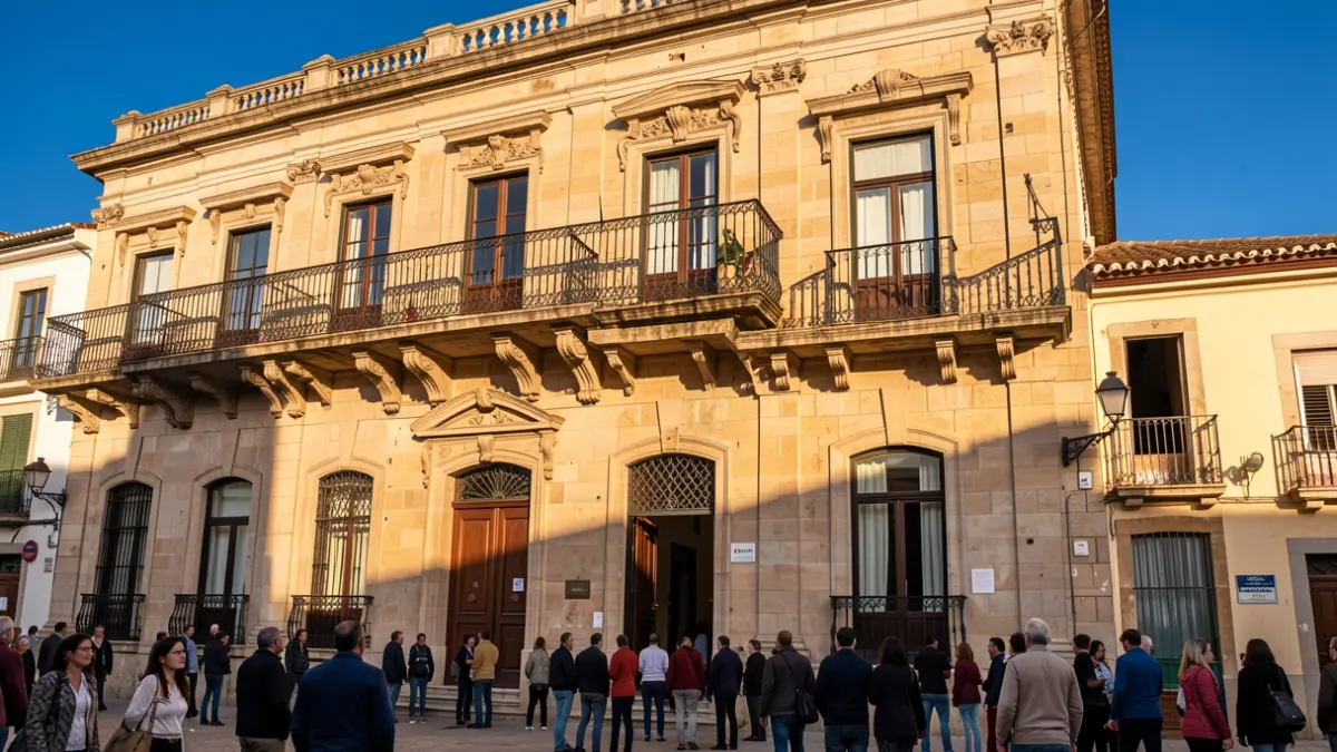Generic image of the Galapagar Town Hall in the afternoon light.