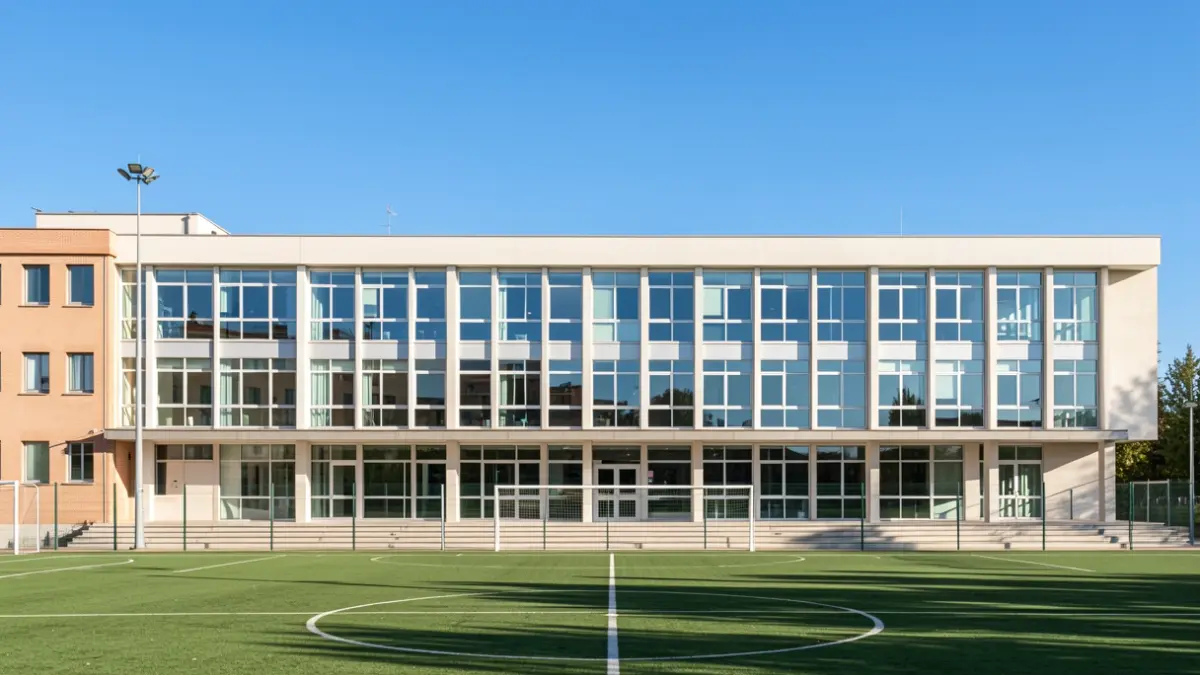 Imagen genérica de un instituto público moderno en la Comunidad de Madrid.