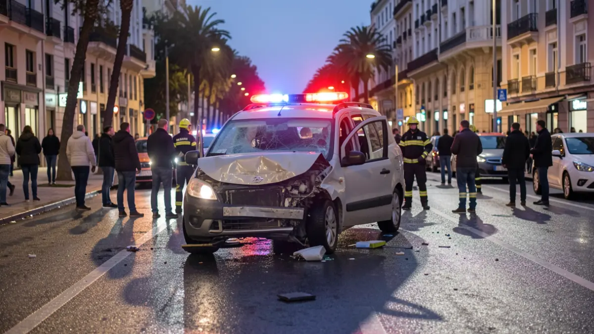 Generic image of a VTC traffic accident in Madrid.