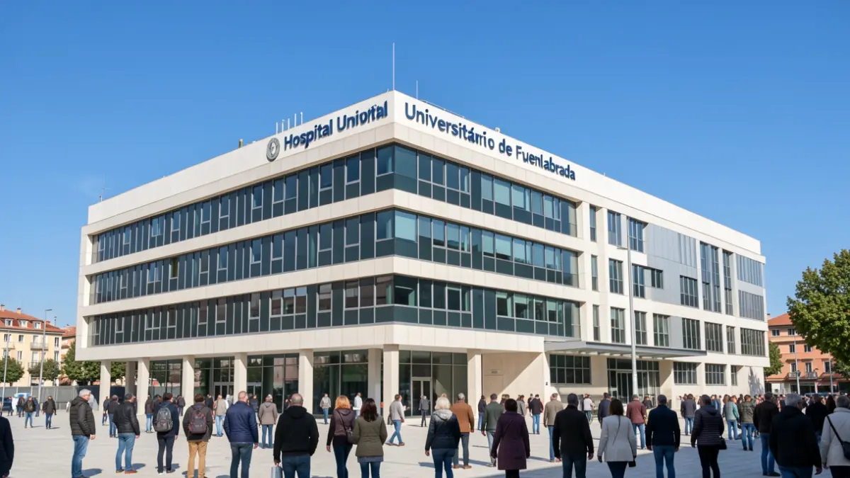 Imagen del Hospital Universitario de Fuenlabrada, centro público de la Comunidad de Madrid.