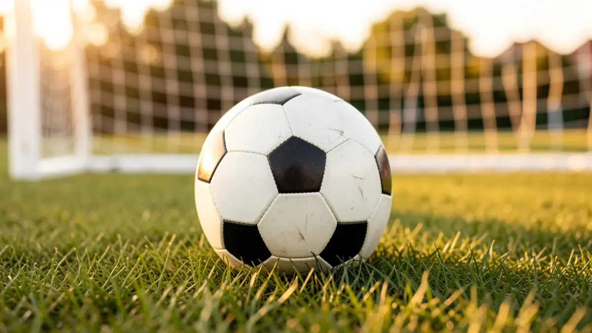 Generic image of a football field at sunset.