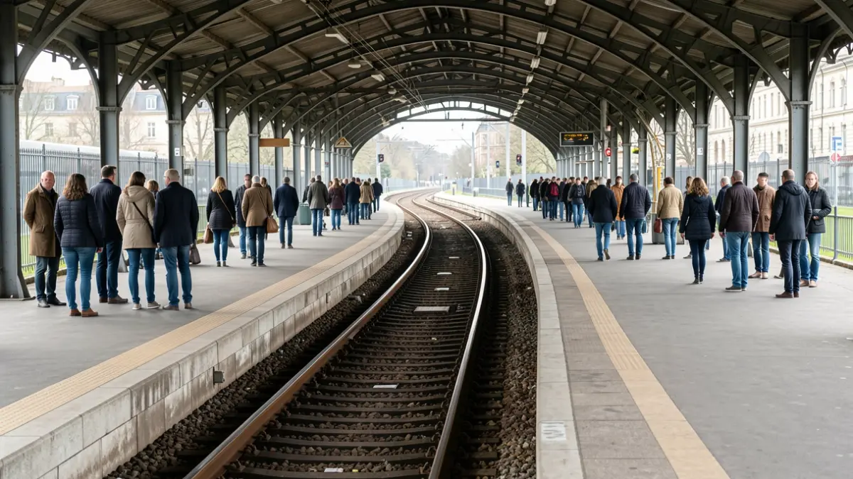 Generic image of an empty transport platform.